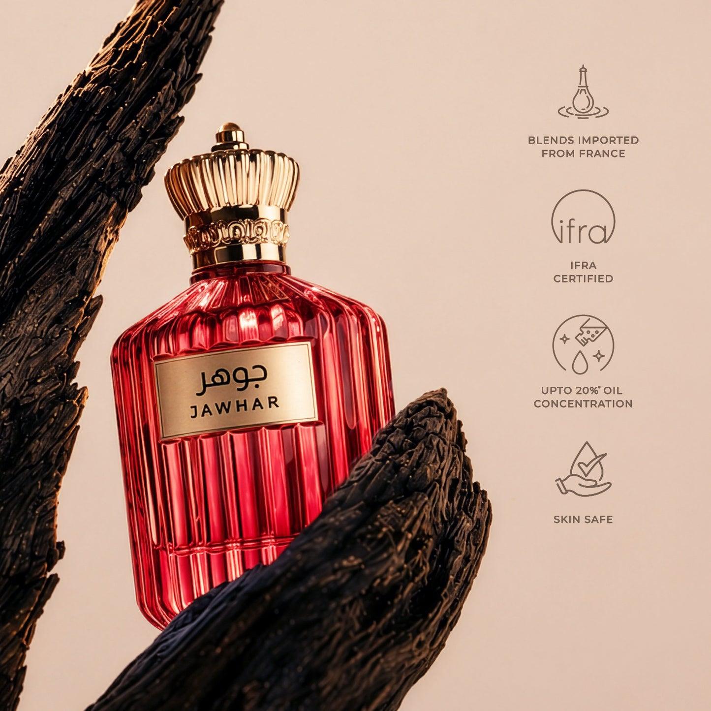 SIFAR Jawhar Long Lasting Eau De Parfum For Men & Women | Luxury Oud Saffron Perfume | 100ml