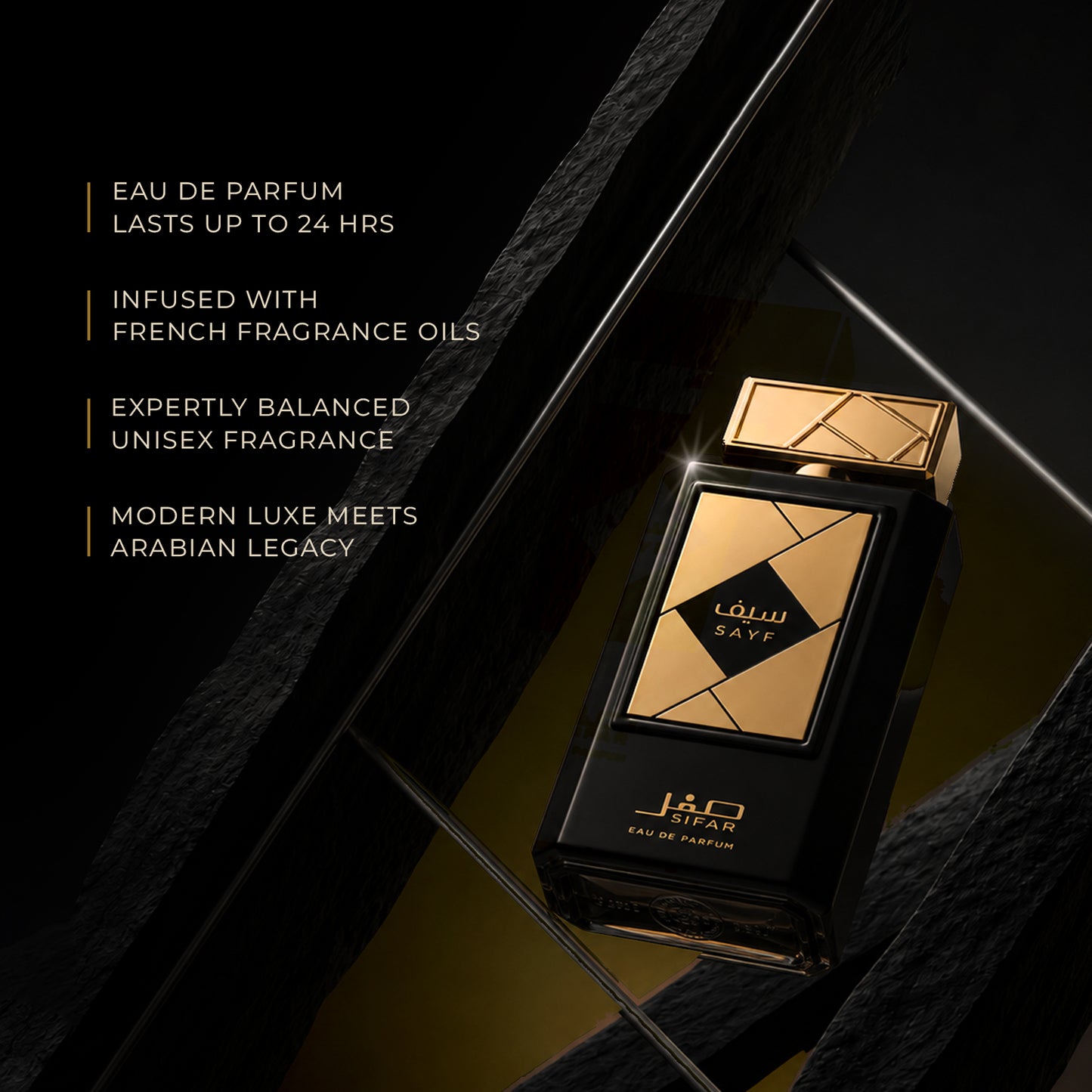 SIFAR Sayf Long Lasting Eau De Parfum For Men & Women | Luxury Oud Saffron Perfume | 100ml