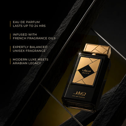 SIFAR Sayf Long Lasting Eau De Parfum For Men & Women | Luxury Oud Saffron Perfume | 100ml