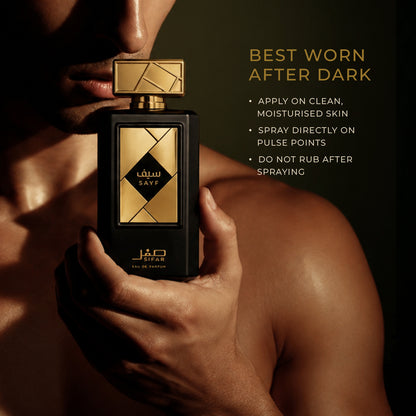 SIFAR Sayf Long Lasting Eau De Parfum For Men & Women | Luxury Oud Saffron Perfume | 100ml