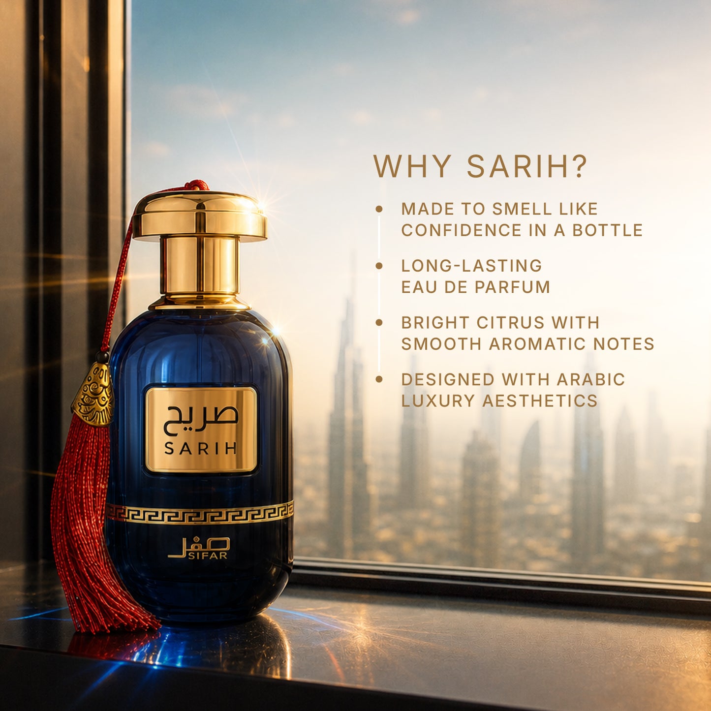 SIFAR Sarih Long Lasting Eau De Parfum For Men | Luxury Aquatic Woody Perfume |100ml